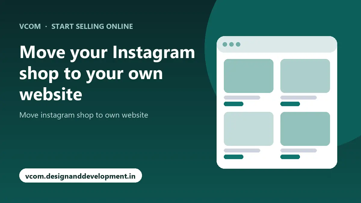 Move your Instagram shop to your own website with VCom