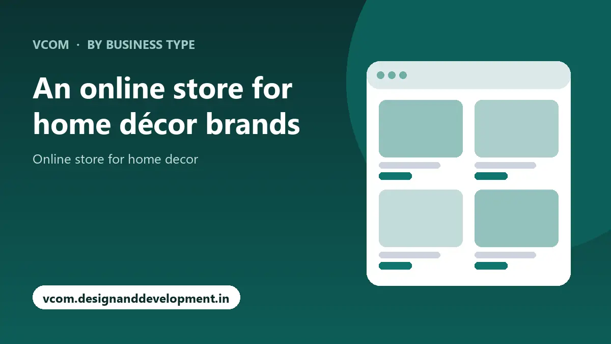An online store for home décor brands with VCom
